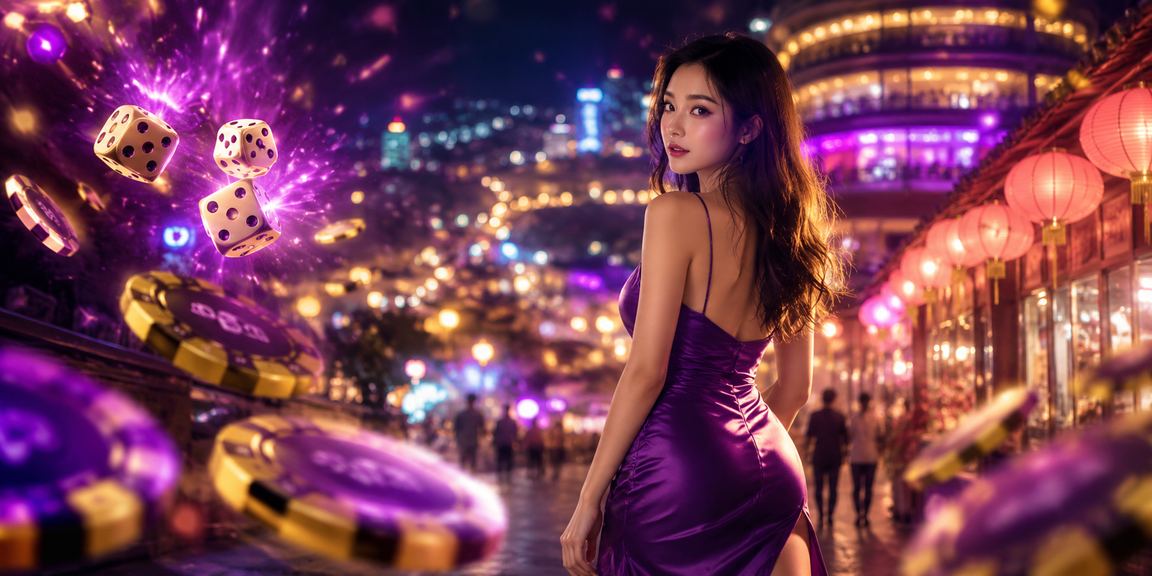 Khung cảnh chợ đêm Đà Lạt với người chơi tài xỉu trực tuyến trên điện thoại dưới ánh đèn lung linh